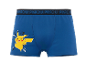 Plave bokserice s otiskom Pikachua i natpisom „PIKACHU!“ na pojasu.