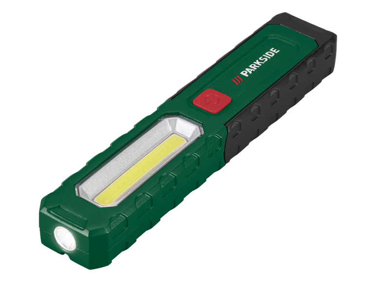 Zelena LED radna svjetiljka s bočnim i prednjim osvjetljenjem