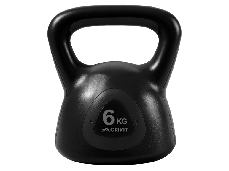 Crni kettlebell od 6 kg za trening snage.
