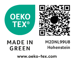 Oznaka MADE IN GREEN by OEKO-TEX®, M2DNL99U8 Hohenstein, www.oeko-tex.com