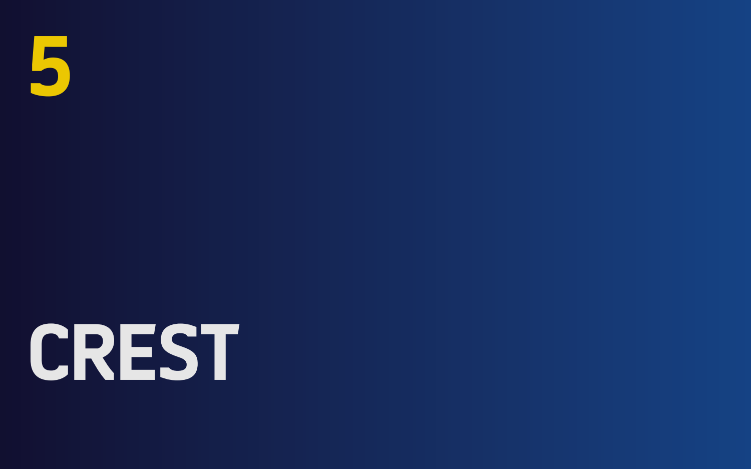 Pečat s brojem 5 i riječju „CREST“.
