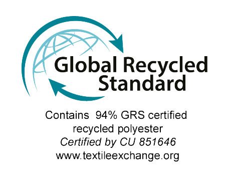 Certifikat Global Recycled Standard: 94% GRS certificirani reciklirani poliester.