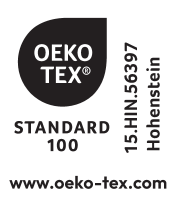 STANDARD 100 certifikacijski pečat s brojem 15.HIN.56397 Hohenstein.