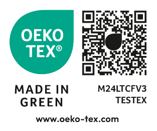Pečat MADE IN GREEN by OEKO-TEX®, M24LTCFV3 TESTEX, www.oeko-tex.com