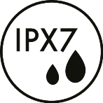 Oznaka vodootpornosti IPX7 s dvije kapi vode