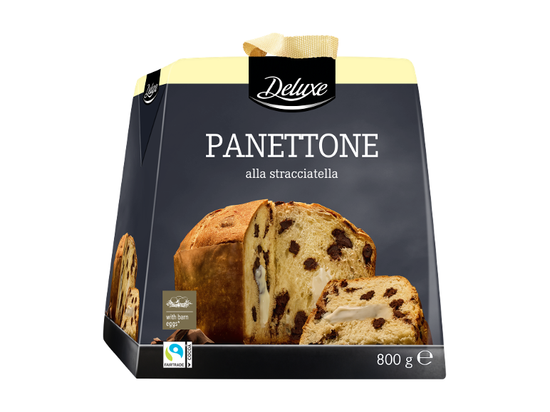 Panettone alla stracciatella, 800g, s jajima iz slobodnog uzgoja i Fairtrade kakaom.