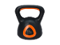 Crni kettlebell od 10 kg s narančastim detaljima