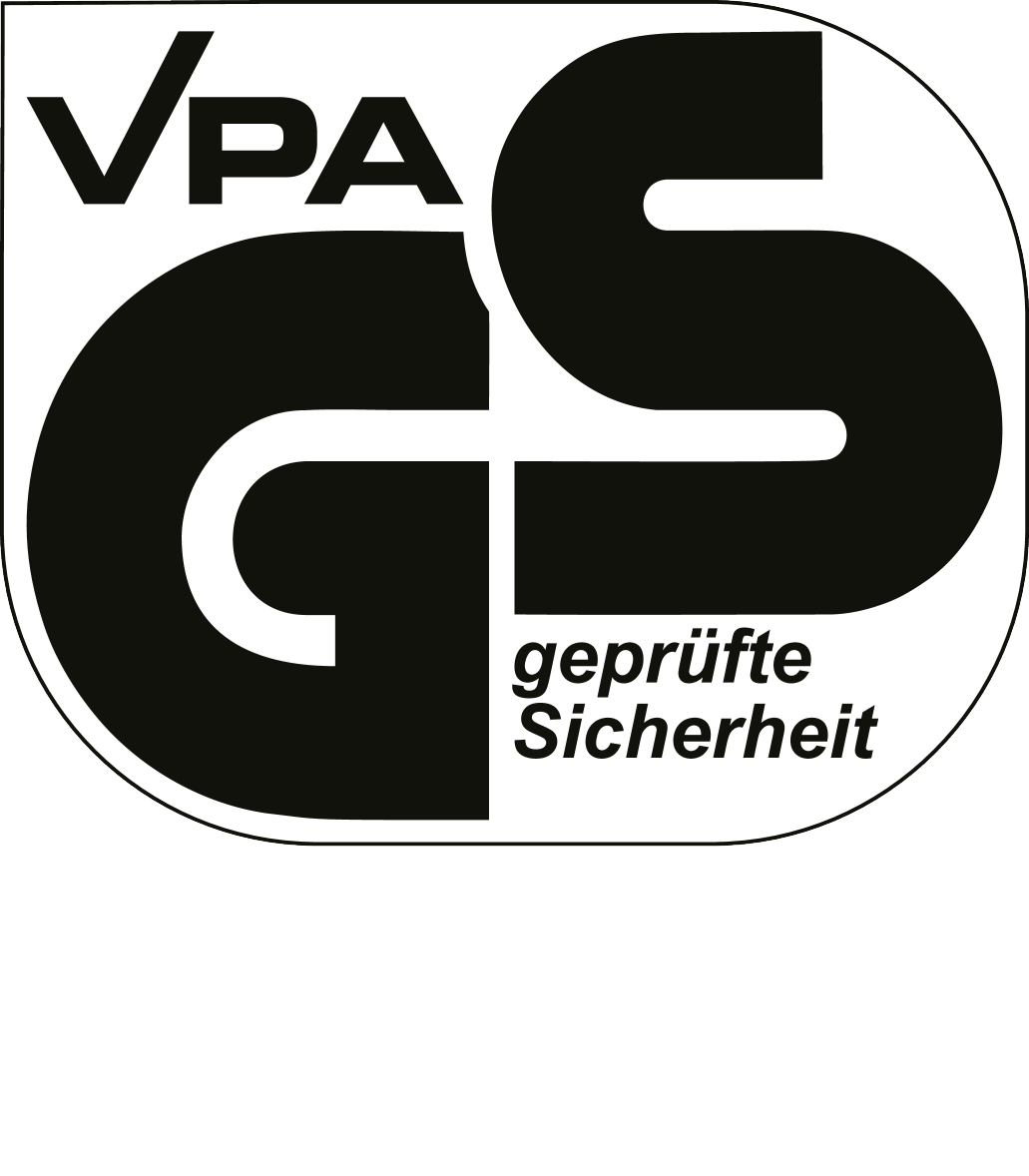VPA GS certifikacijski pečat s tekstom „geprüfte Sicherheit“.