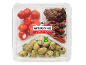 Antipasti miks s maslinama, punjenim cherry papričicama i mariniranim sušenim rajčicama, pakiranje od 300g.