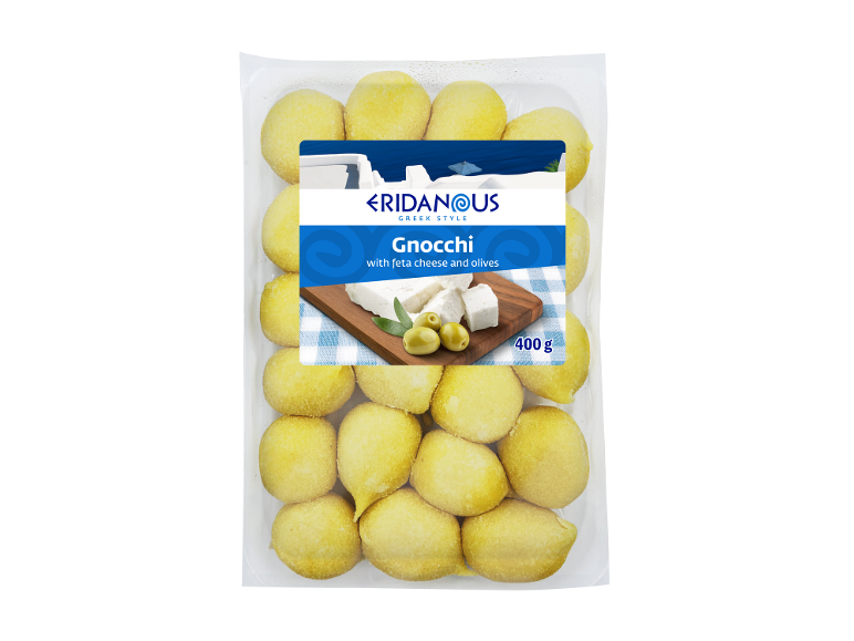 Grčki njoki s feta sirom i maslinama, vakuumirani, 400 g.