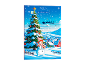 Adventski kalendar s mliječnom čokoladom, božićnim drvcem i snjegovićem.