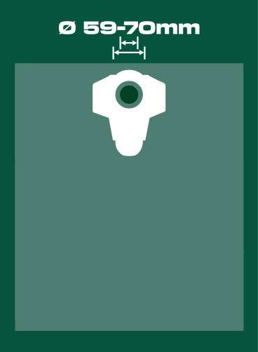 Dimenzije brtve: Ø 59-70mm.