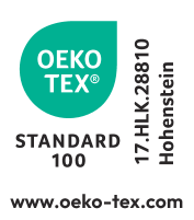 Oeko-Tex Standard 100 oznaka, broj 17.HLK.28810 Hohenstein, www.oeko-tex.com
