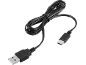 USB-A na USB-C kabel, crni, namotan.