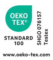 OEKO-TEX STANDARD 100 pečat, broj SHGO 076157 Testex, www.oeko-tex.com