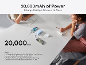 Power bank od 20.000 mAh puni više uređaja istovremeno, s napomenama o snazi.