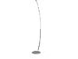 Moderna LED stolna lampa zakrivljenog dizajna s okruglom bazom.