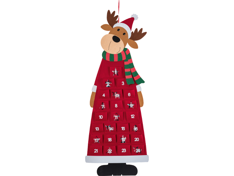 Božićni adventski kalendar u obliku soba s 24 džepa.