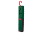 Zelena LED radna svjetiljka s crvenom kukom za vješanje i priključkom za punjenje 5V DC 1A.