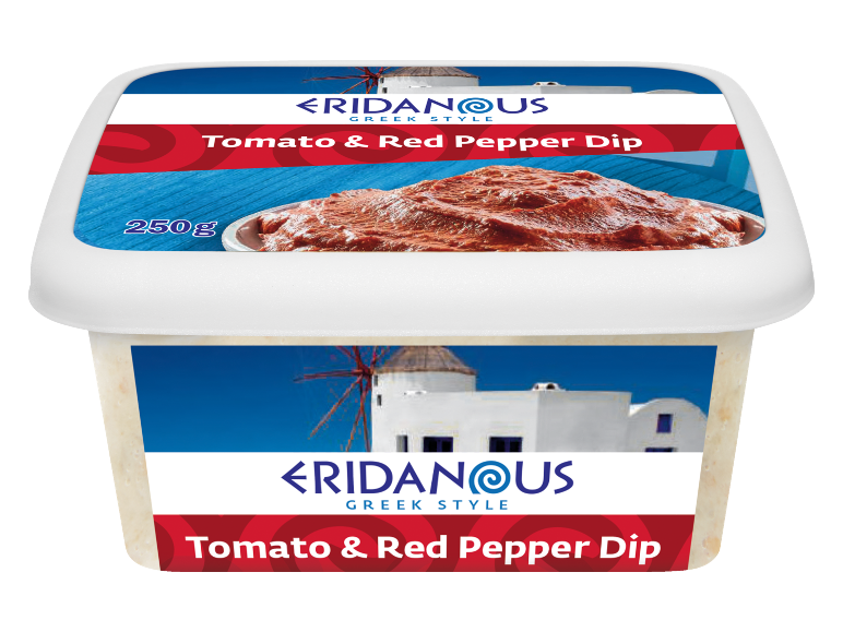 Pakiranje grčkog umaka od rajčice i crvene paprike, 250g.