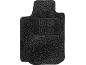Crni automobilski tepih s reljefnim logotipom 'GG'.