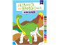 Bojanka 'Slikanje po brojevima' s temom dinosaura, s brahiosaurom i vulkanom.