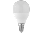 Bijela LED žarulja s grlom E14 na crnoj pozadini.