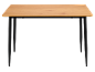 Drveni stol s crnim metalnim nogama