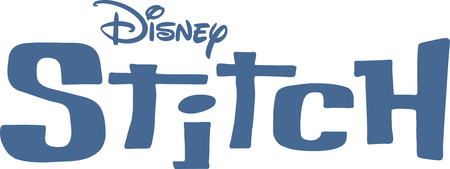 Tekst 'Disney Stitch' na plavoj pozadini.