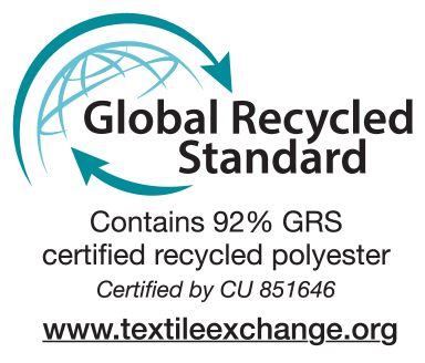 Oznaka Global Recycled Standard: Sadrži 92% GRS certificiranog recikliranog poliestera, CU 851646.