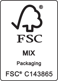 FSC MIX Packaging certifikacijski pečat s brojem C143865.