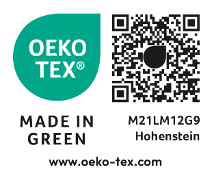 Oznaka MADE IN GREEN by OEKO-TEX®, M21LM12G9 Hohenstein, www.oeko-tex.com