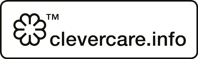 Pečat sa simbolom cvijeta i tekstom „clevercare.info“
