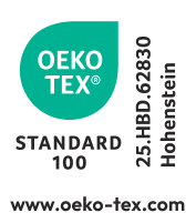 OEKO-TEX STANDARD 100 pečat, 25.HBD.62830 Hohenstein, www.oeko-tex.com