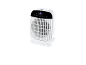 Bijela grijalica s ventilatorom s digitalnim zaslonom koji prikazuje 21 i ikone za upravljanje.