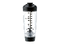 Prozirni shaker s crnim poklopcem i bazom, s mjernim oznakama do 500 ml.