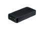 Crni power bank s dva zelena USB priključka i natpisom „TRONIC“.