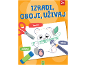 Dječja knjiga aktivnosti s pandom, škarama, ljepilom i olovkom, tekst „IZRADI, OBOJI, UŽIVAJ“