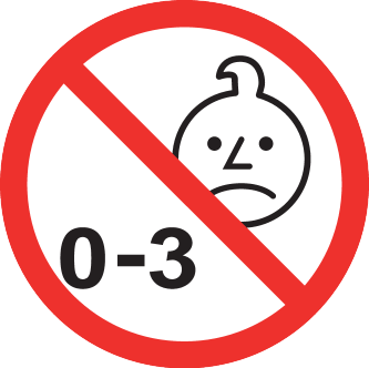 Nije prikladno za djecu mlađu od 3 godine.
