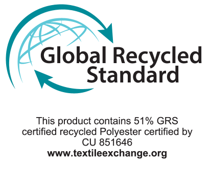Global Recycled Standard: Ovaj proizvod sadrži 51% GRS certificiranog recikliranog poliestera, certificiranog od strane CU 851646. www.textileexchange.org