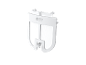 Bijeli višekratni filtar za kavu s finom mrežicom.