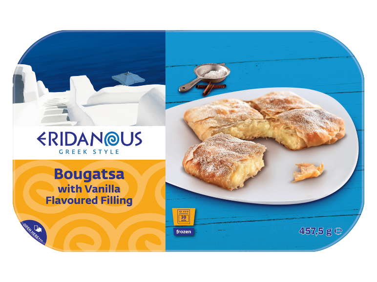 Grčka bougatsa s punjenjem od vanilije, smrznuta, 457,5 g.