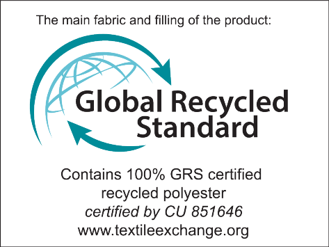 Pečat Global Recycled Standard: Sadrži 100% GRS certificirani reciklirani poliester, certificiran od strane CU 851646.