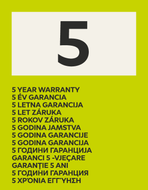 5 godina jamstva