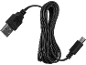 Crni USB kabel s USB-A i USB-C priključcima.