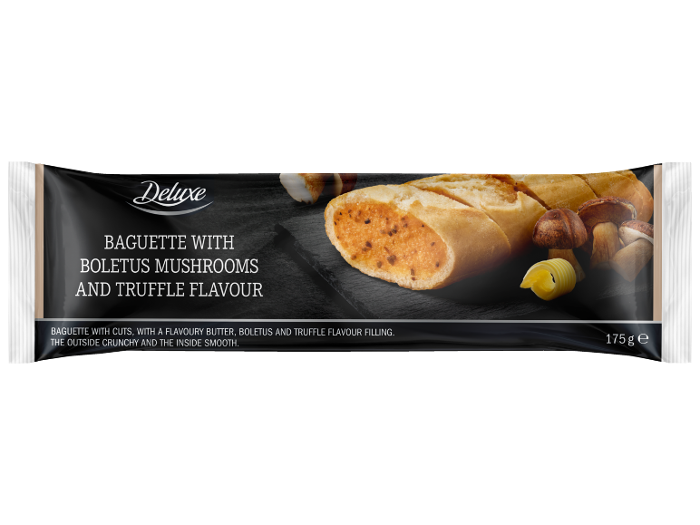 Baguette s vrganjima i okusom tartufa, s punjenjem od maslaca, gljiva i tartufa.