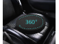 Crni okretni jastuk od 360° na kožnom sjedalu automobila.