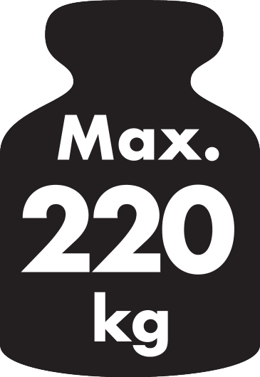 Maksimalna težina 220 kg