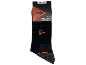 Crne radne čarape s narančastim i sivim detaljima, veličina 39-42.