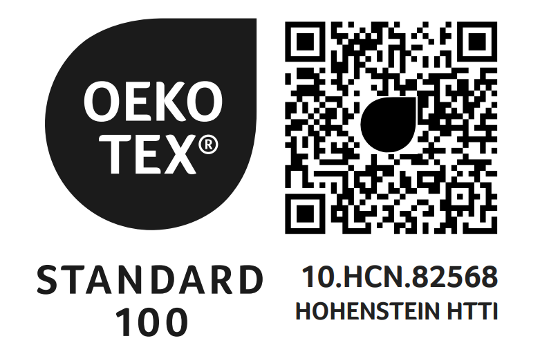 Certifikat tekstilnog standarda 100 s brojem 10.HCN.82568 Hohenstein HTTI.